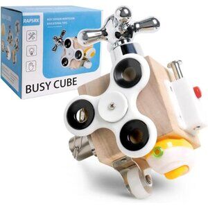 Busy Cube for Kids Sensory Busy Board Travel Toy